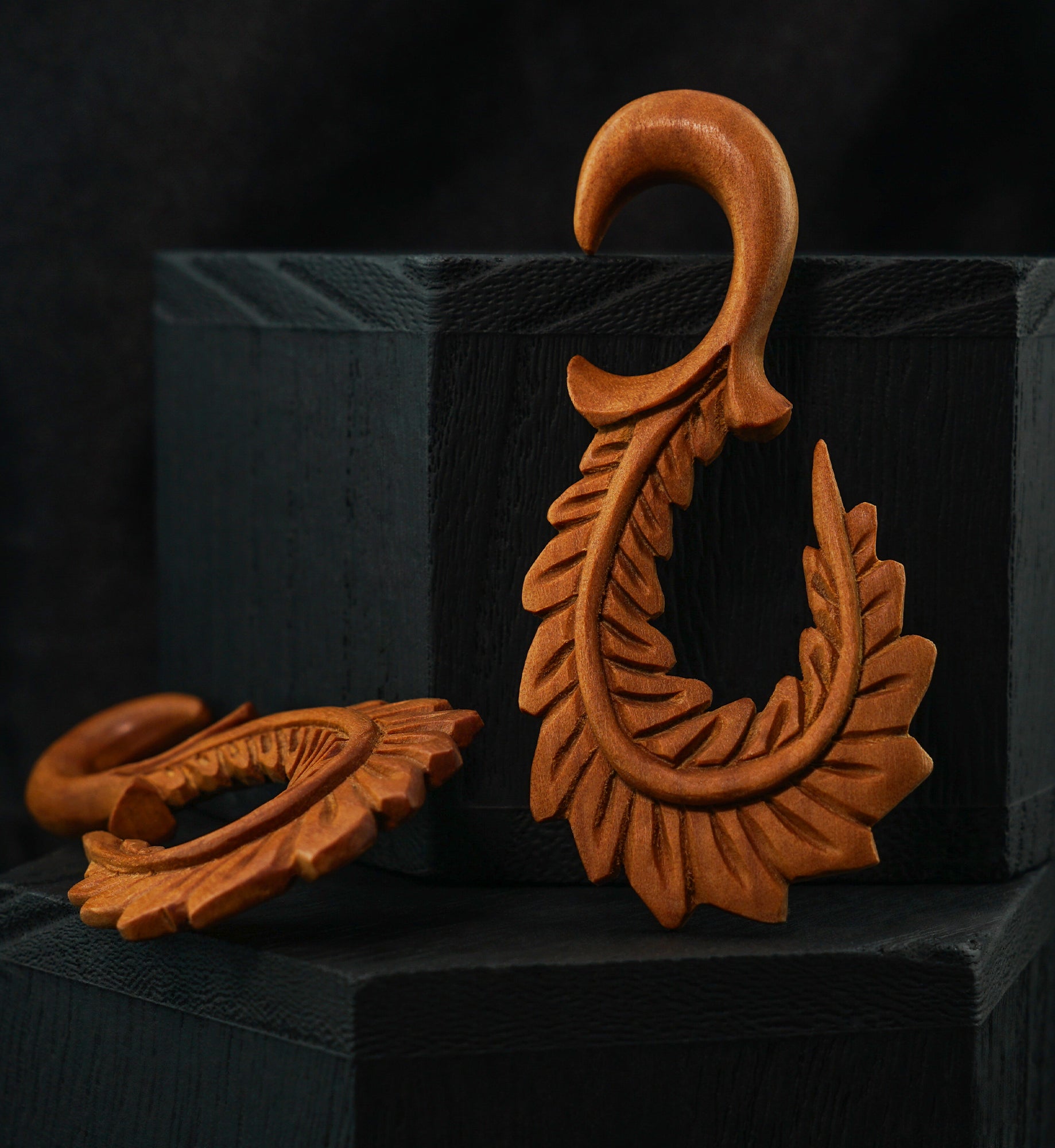 Feathered Saba Wood Hangers