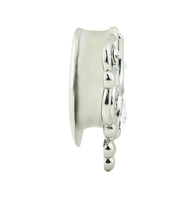 Filigree Clear CZ Stainless Steel Saddles