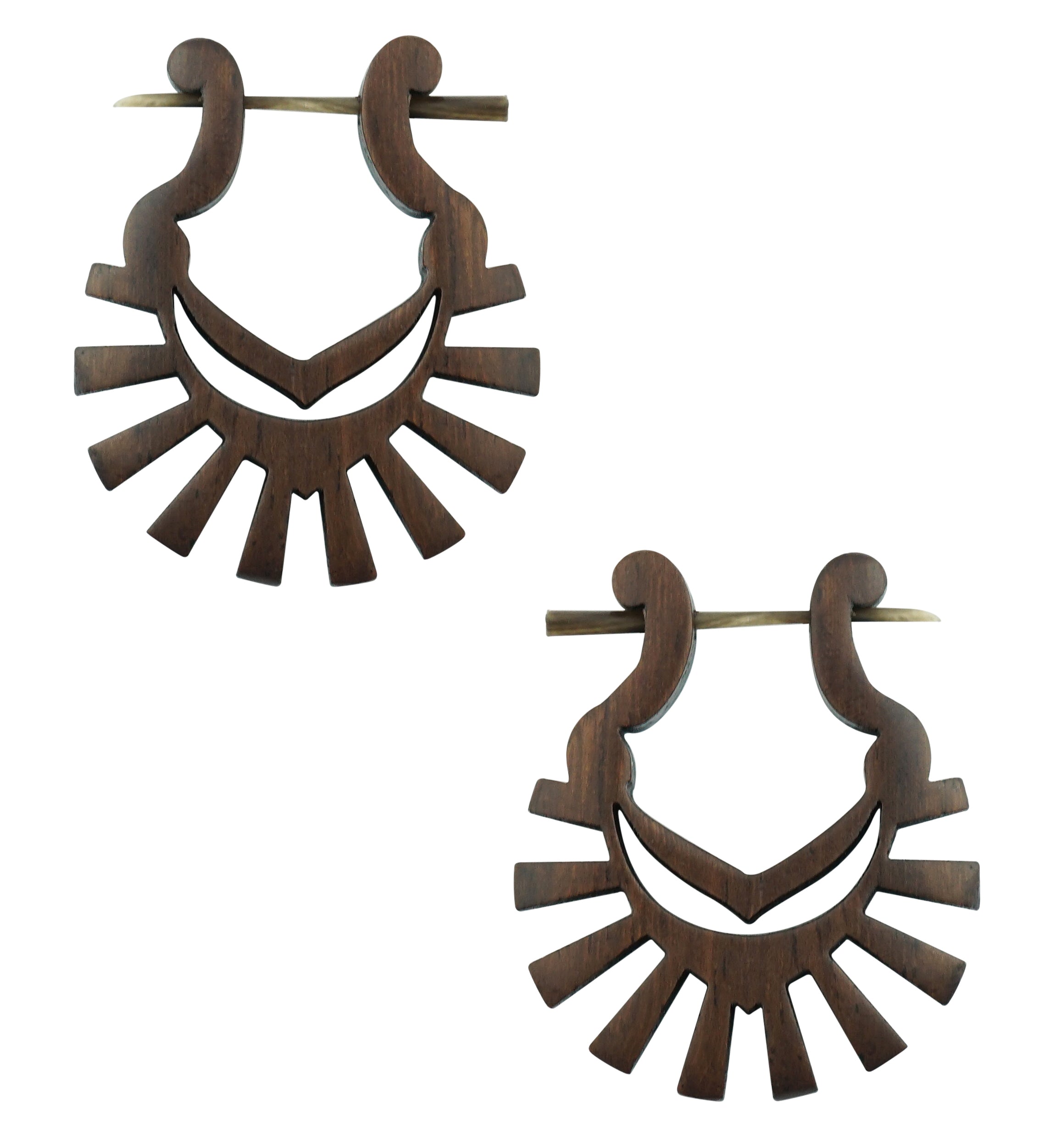 Flare Hoop Narra Wood Earrings