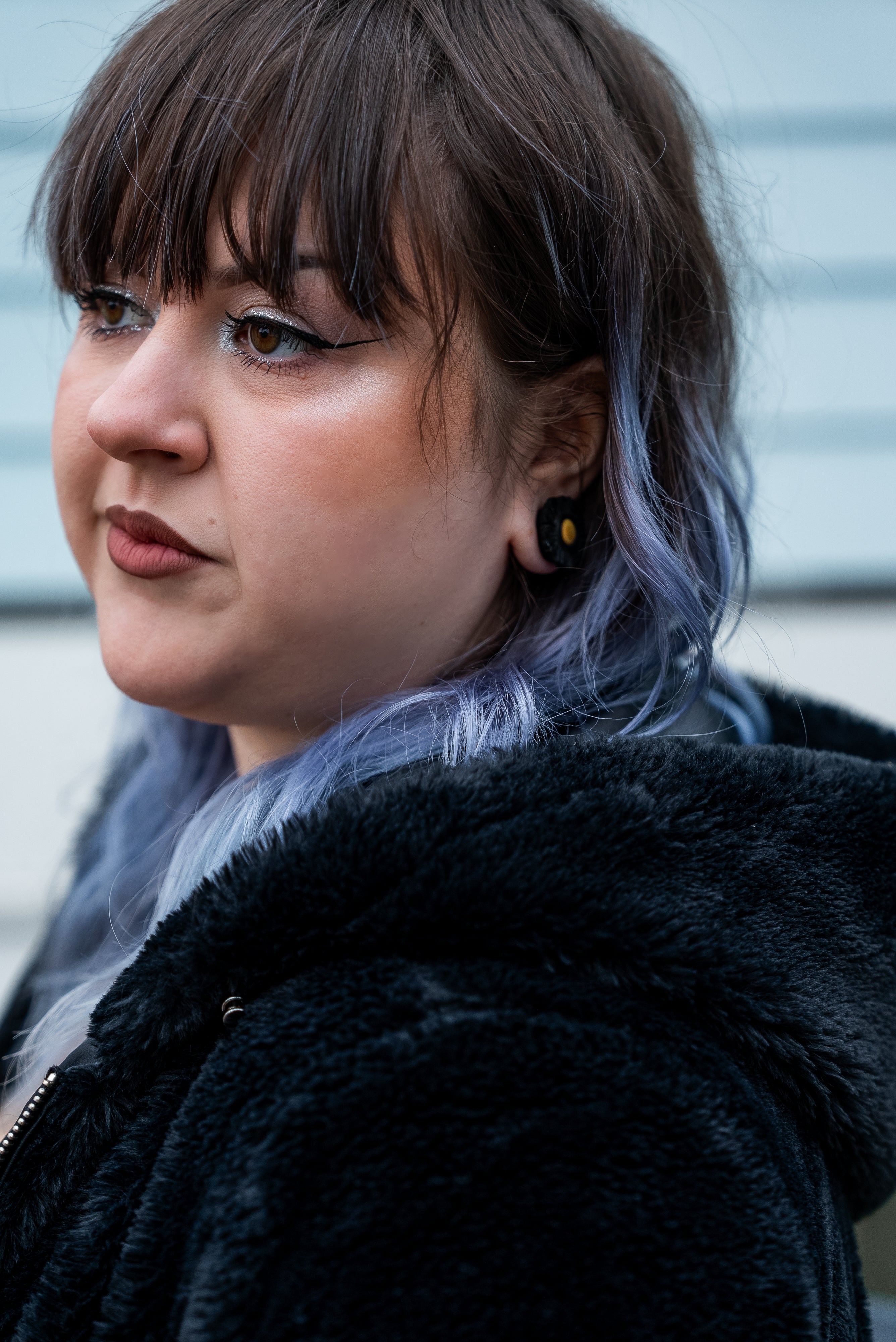 Floral Mayan Flared Wooden Plugs with Jackfruit Wood Inlay