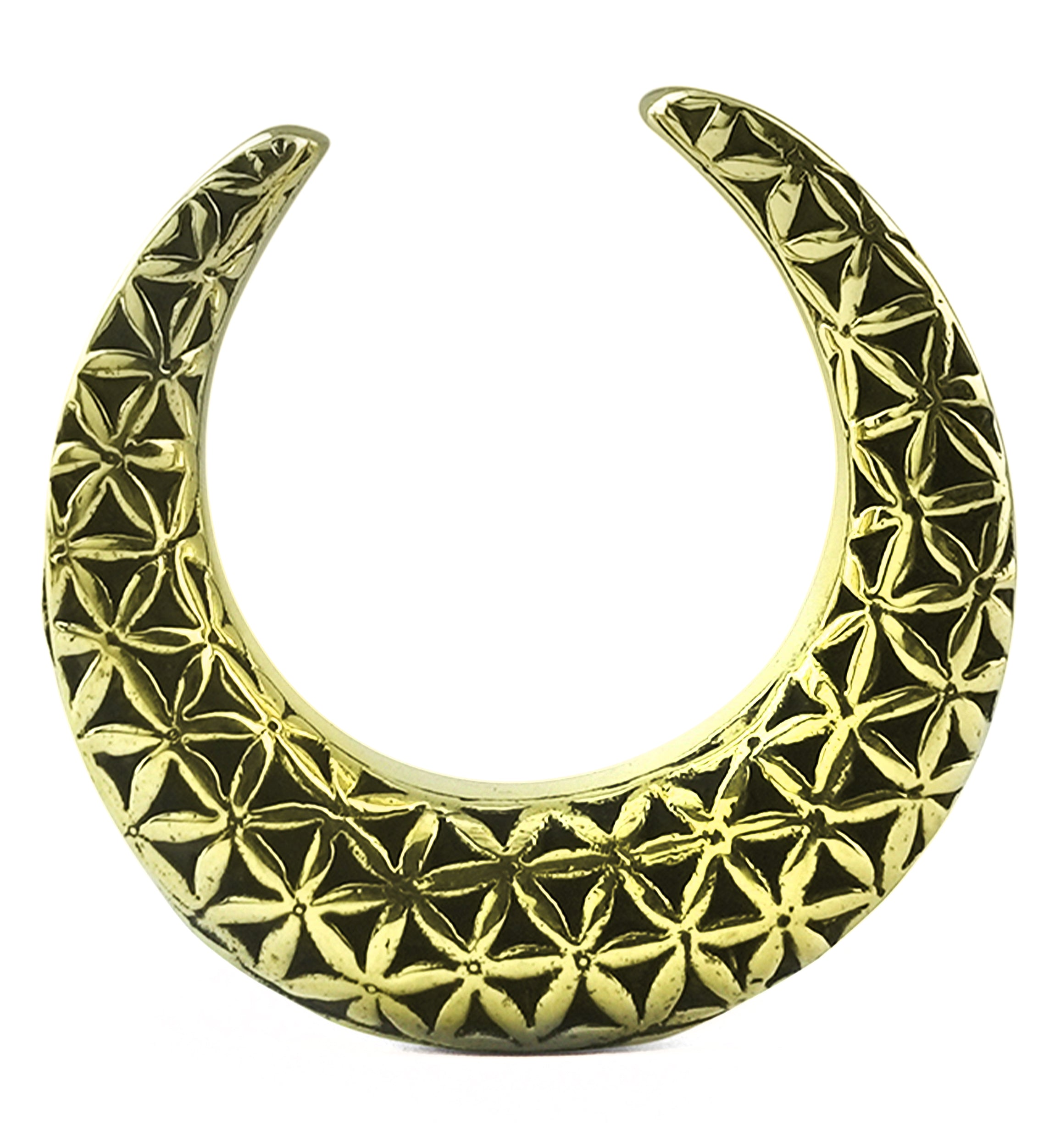 Flower of Life Brass Saddles