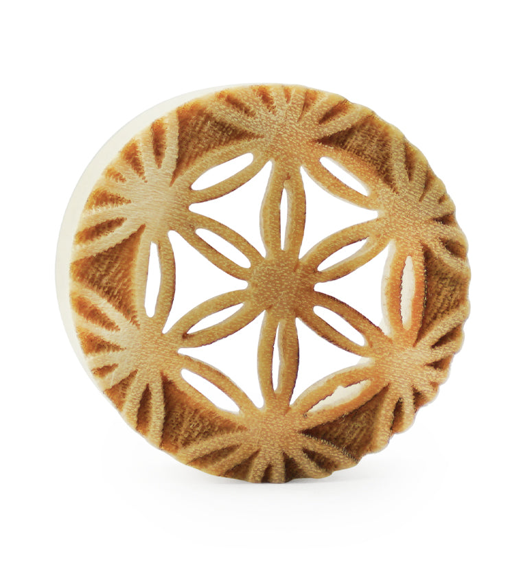 Flower of Life Engraved Wooden Tunnels