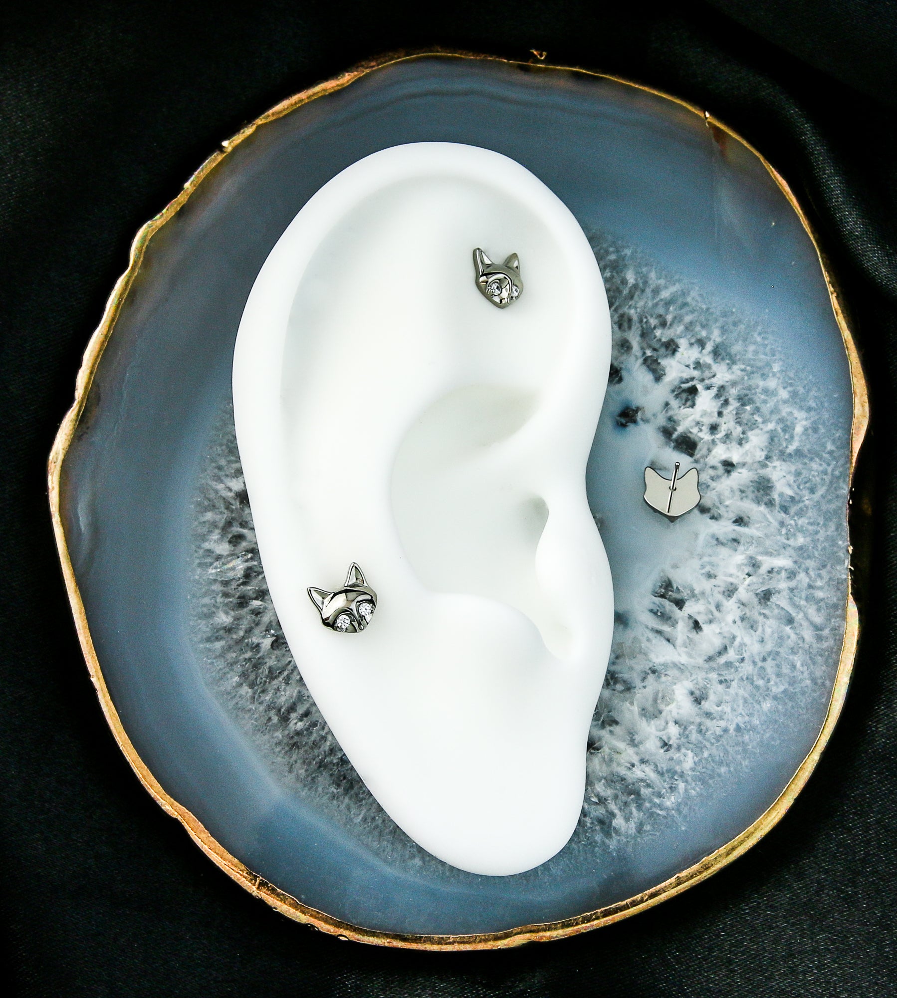 Fox Clear CZ Titanium Threadless Top