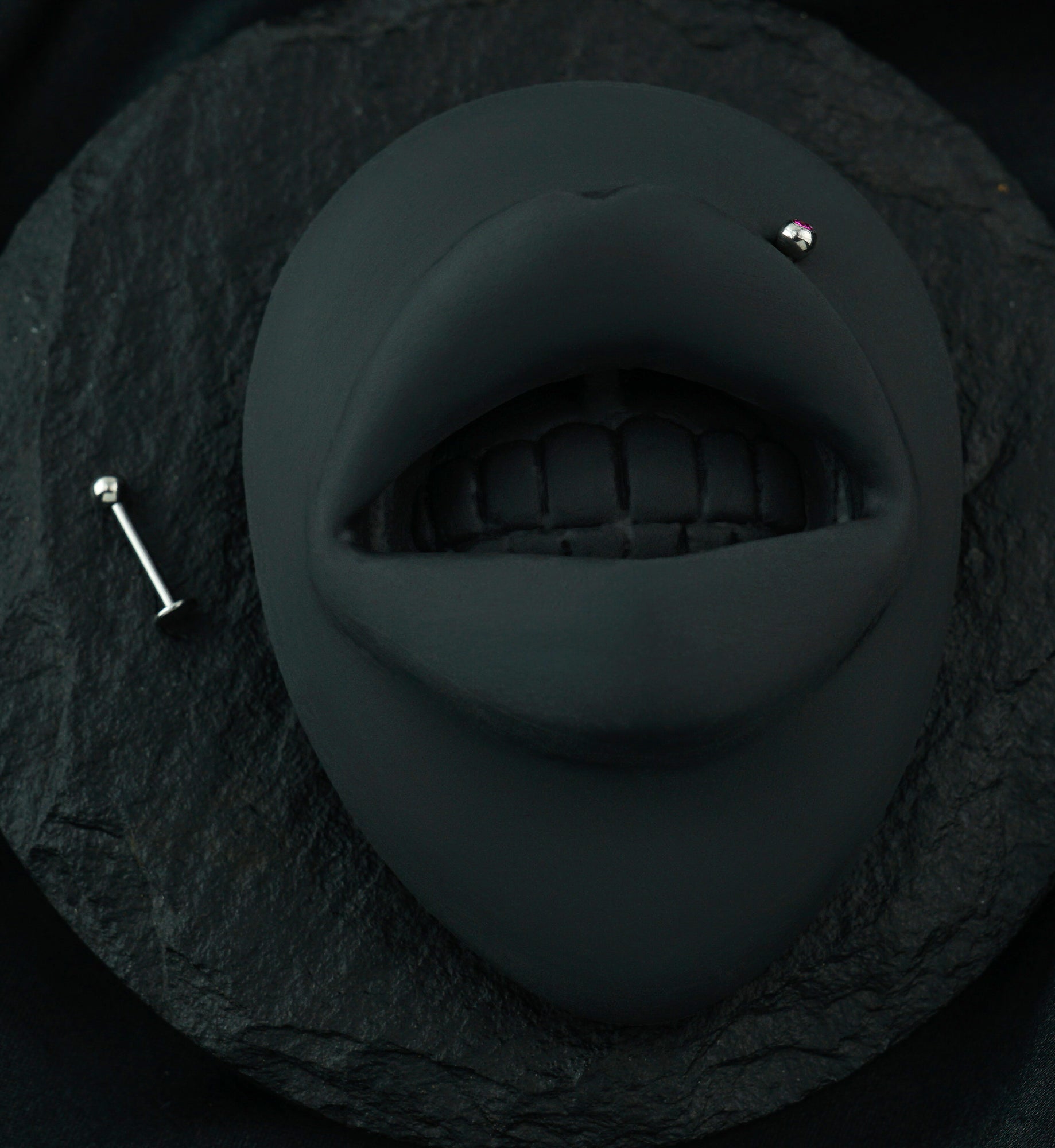 Fuchsia CZ Labret Post