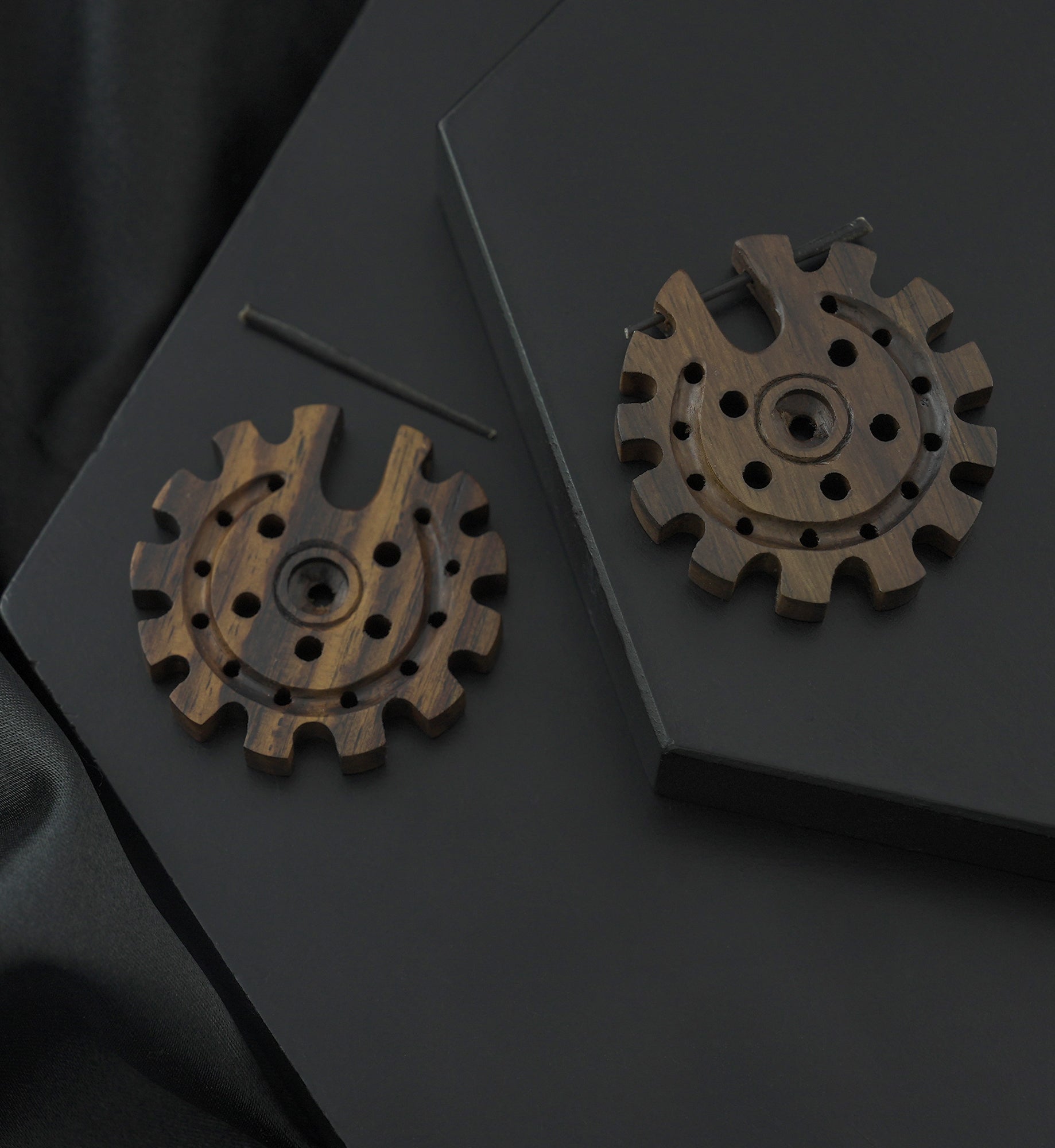Gear Narra Wood Earrings