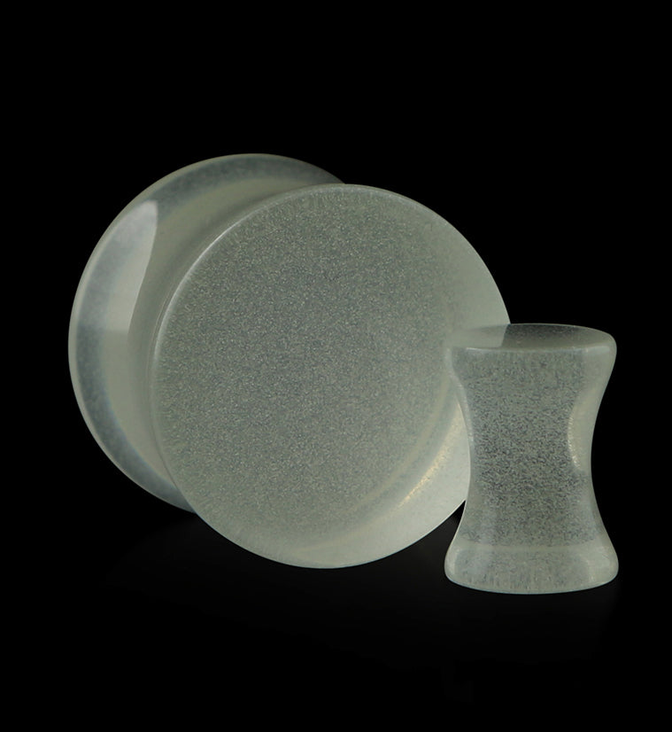 Double Flare Glow In The Dark White Plugs