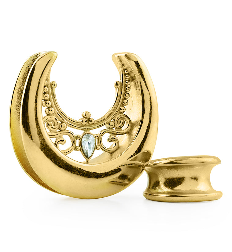 Gold PVD Filigree Stainless Steel Saddles