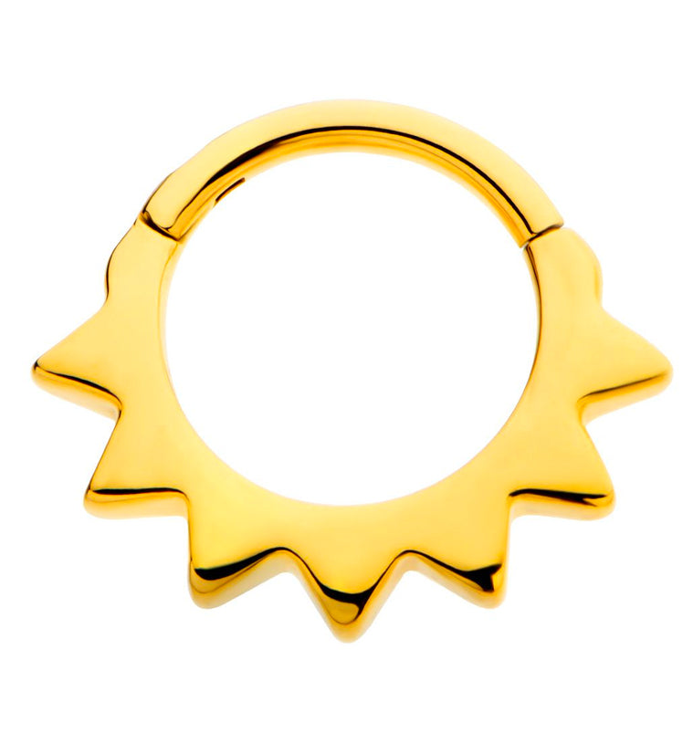 Gold PVD Beam Stainless Steel Hinged Segment Ring