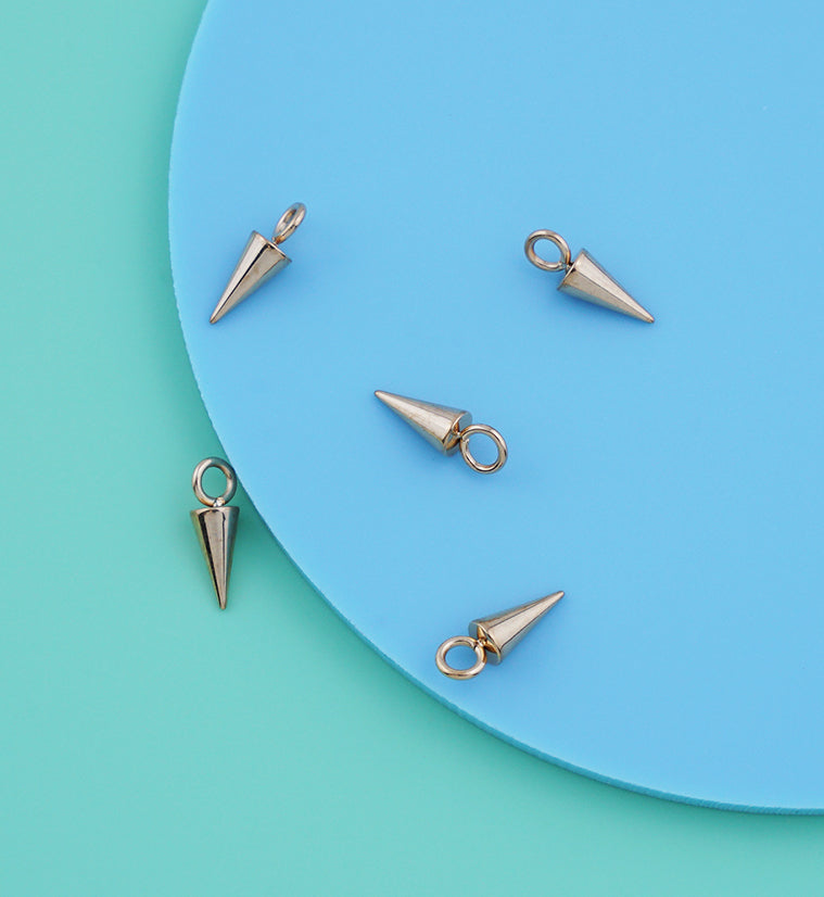 Gold PVD Cone Titanium Charm