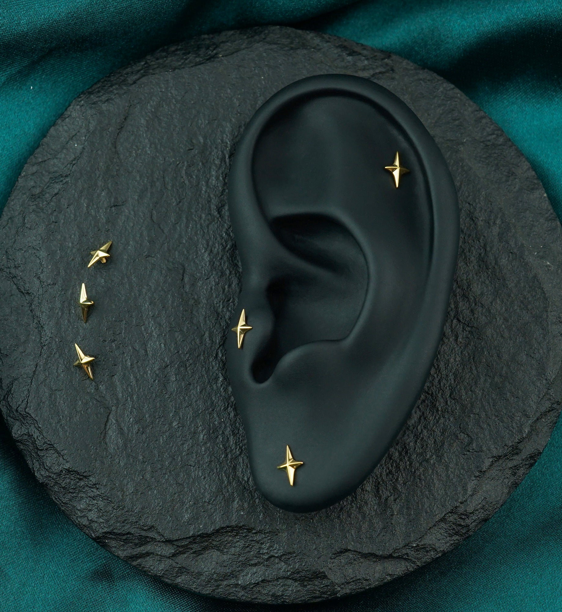 Gold PVD Polaris Titanium Internally Threaded Top