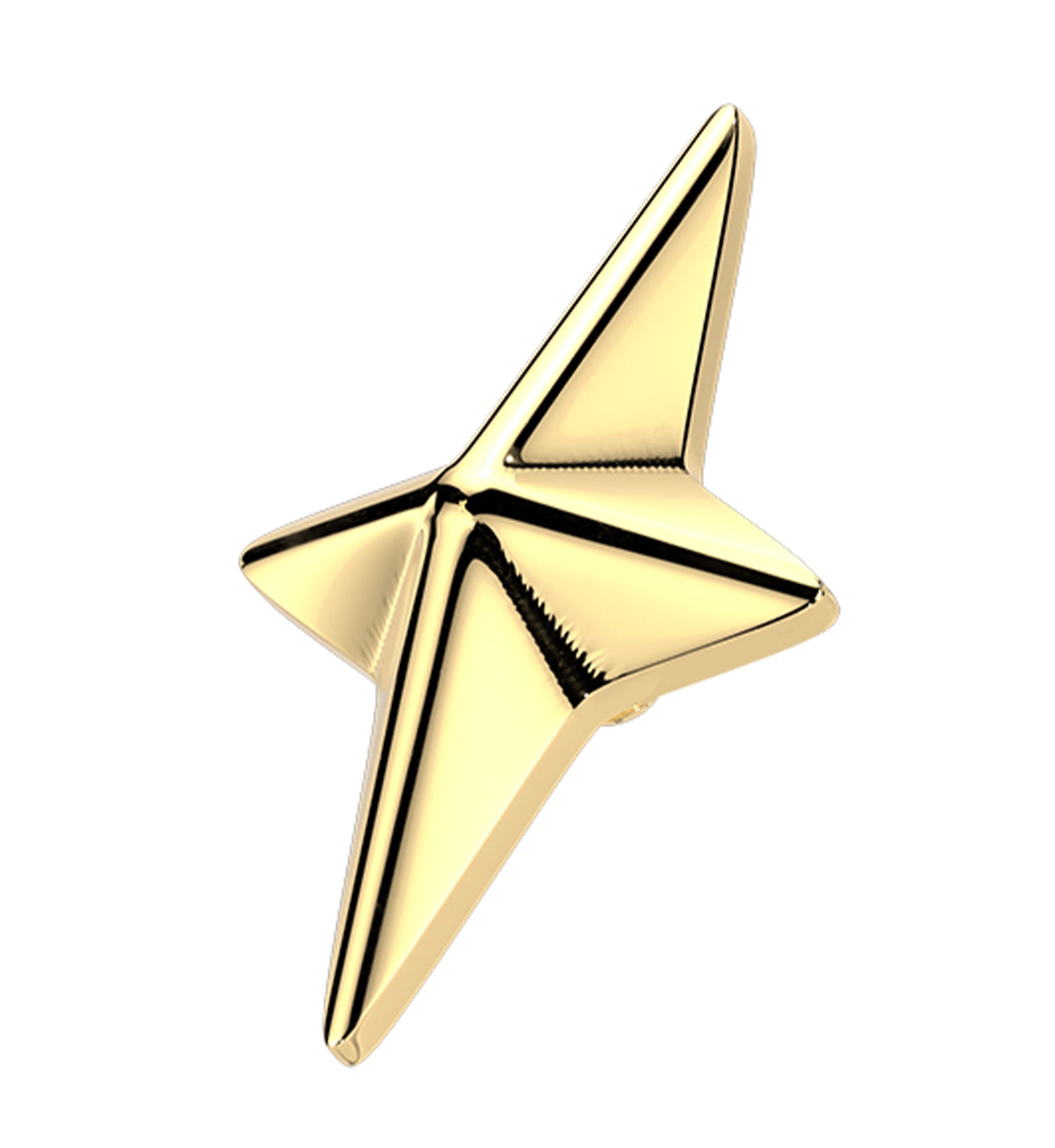 Gold PVD Polaris Titanium Internally Threaded Top