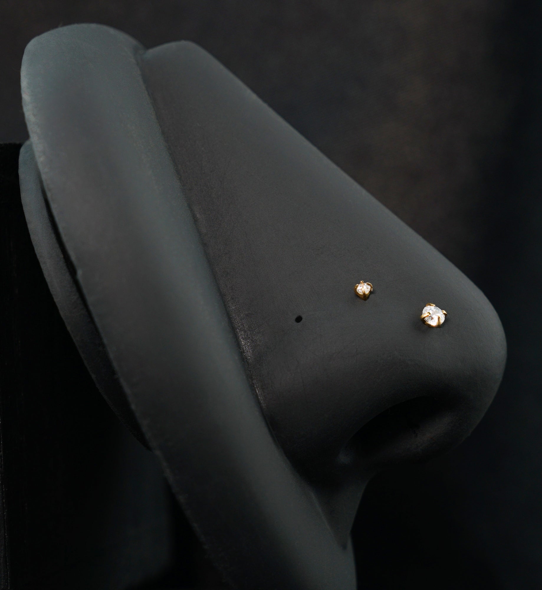 Gold PVD Prong Clear CZ Stainless Steel L Bend/Stud/Hoop Variety Pack (6 Pack)