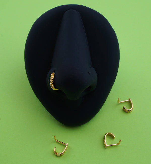 Gold PVD Studded Nose Curve