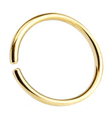 Gold PVD Seamless Stainless Steel Hoop Ring