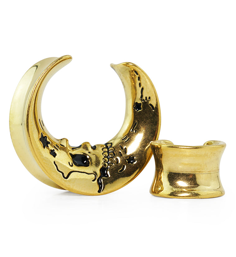 Gold PVD Skeleton Crescent Stainless Steel Saddles