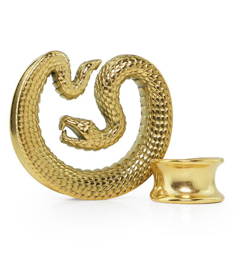 Gold PVD Snake Stainless Steel Saddles