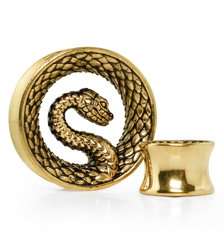 Gold PVD Snake Stainless Steel Tunnels