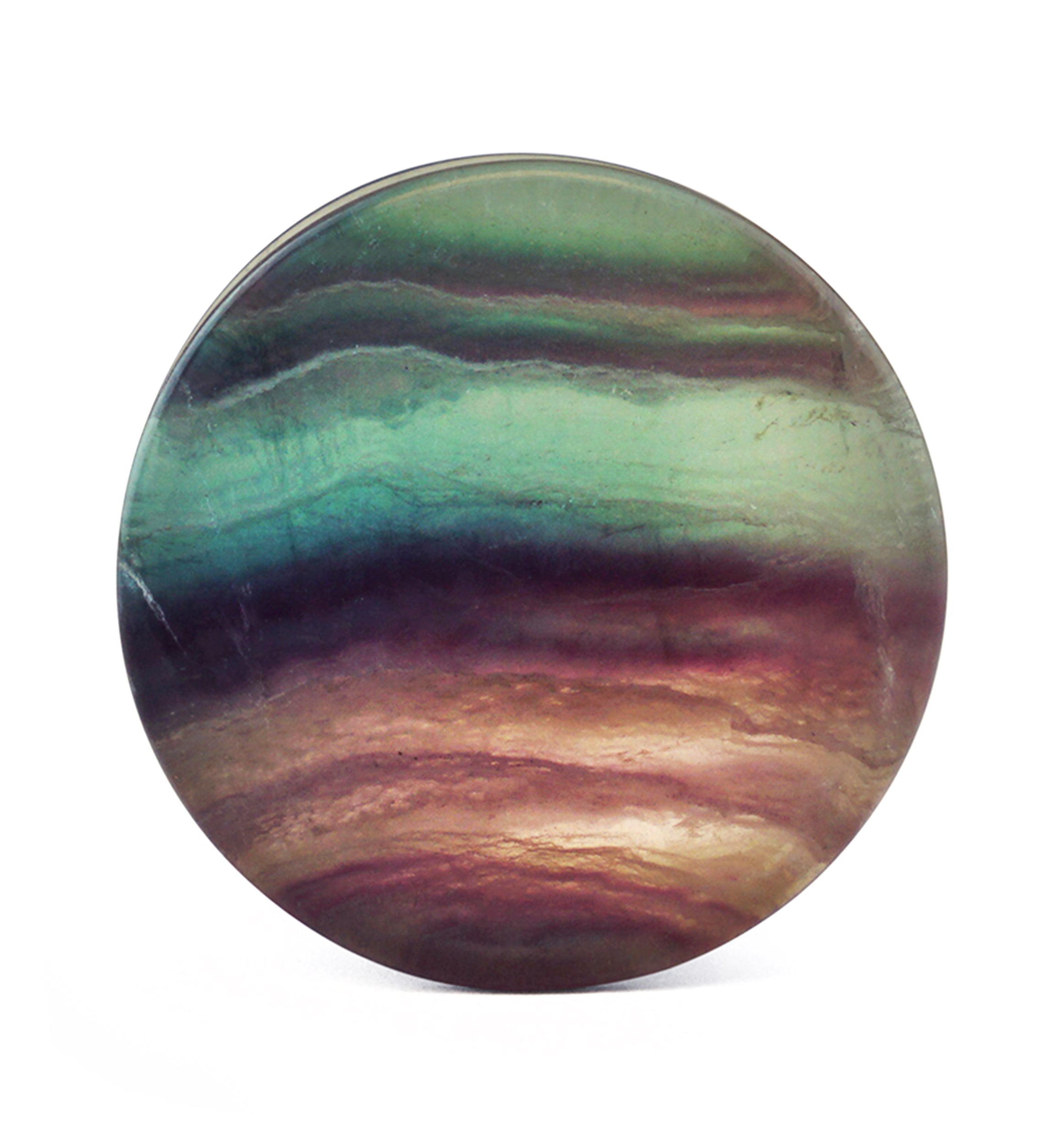 Grade A Rainbow Fluorite Stone Plugs