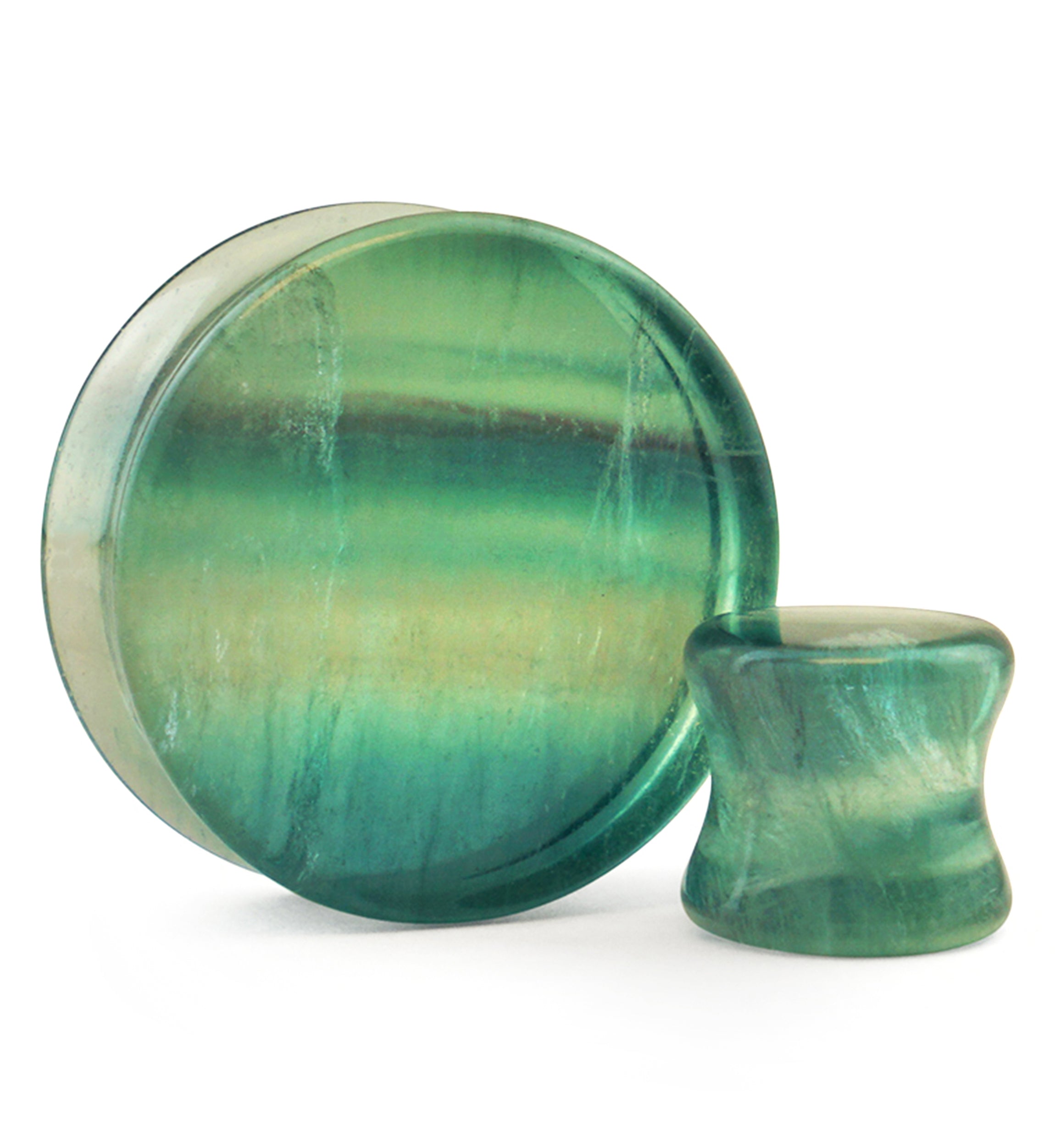 Grade A Rainbow Fluorite Stone Plugs