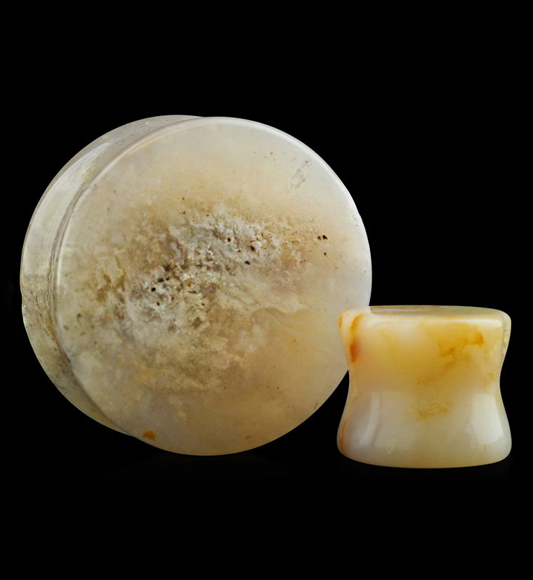 Graveyard Point Plume Agate Stone Plugs