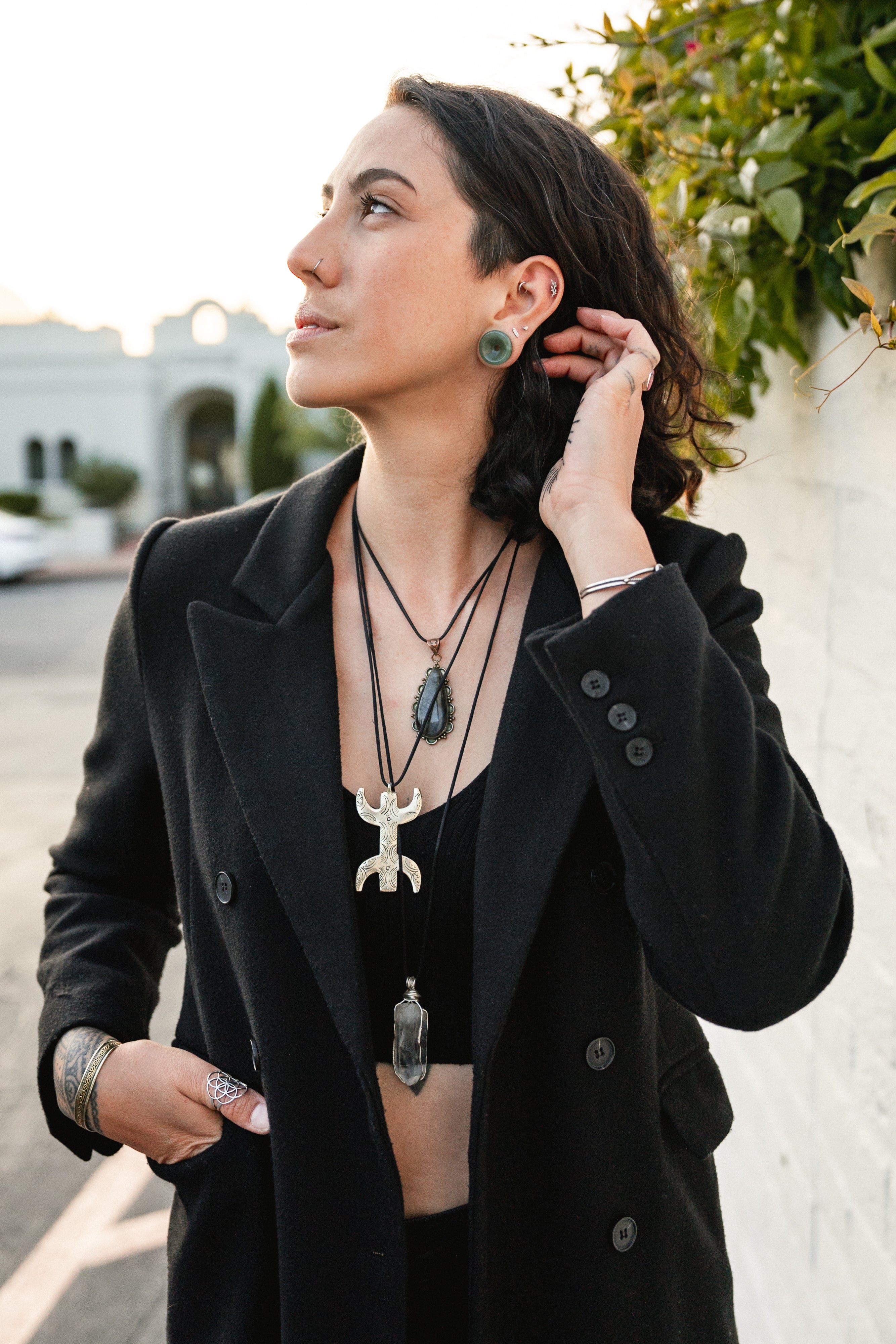 Green Aventurine Stone Thick Wall Tunnels