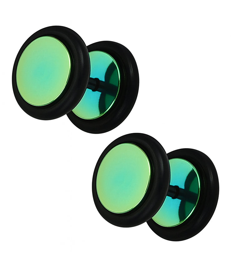 Gold Anodized Stainless Steel Fake Plugs