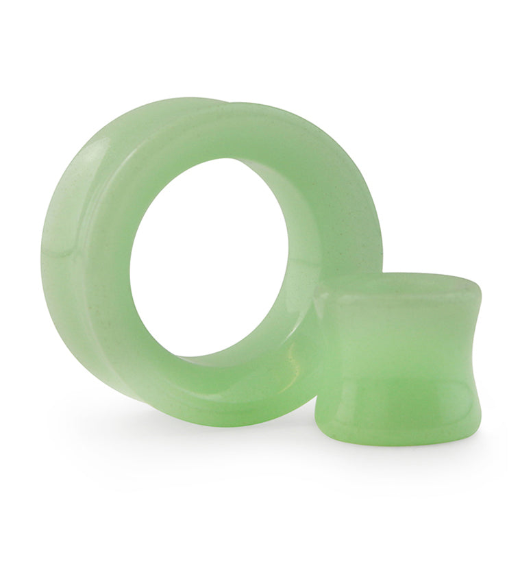 Green Glow in the Dark Glass Tunnels