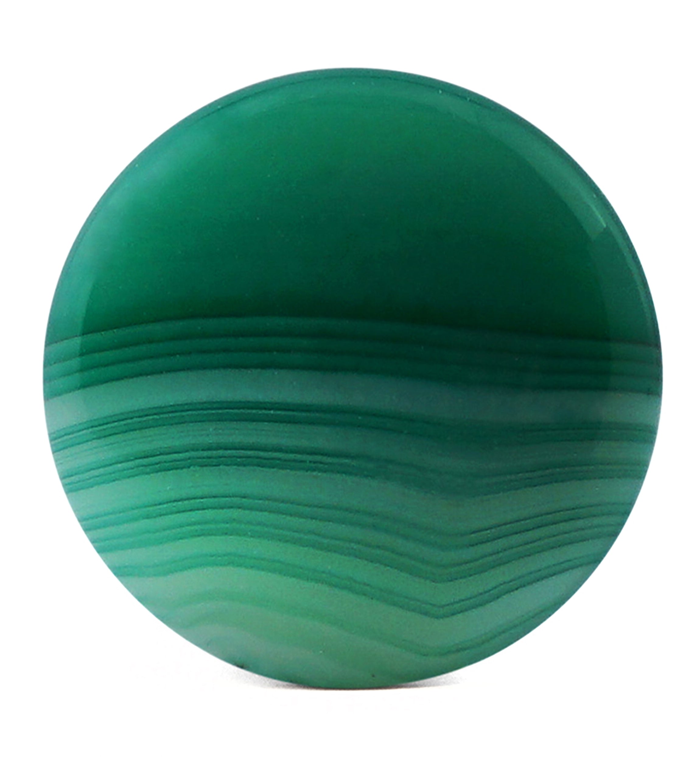 Green Line Agate Stone Plugs - Single Flare
