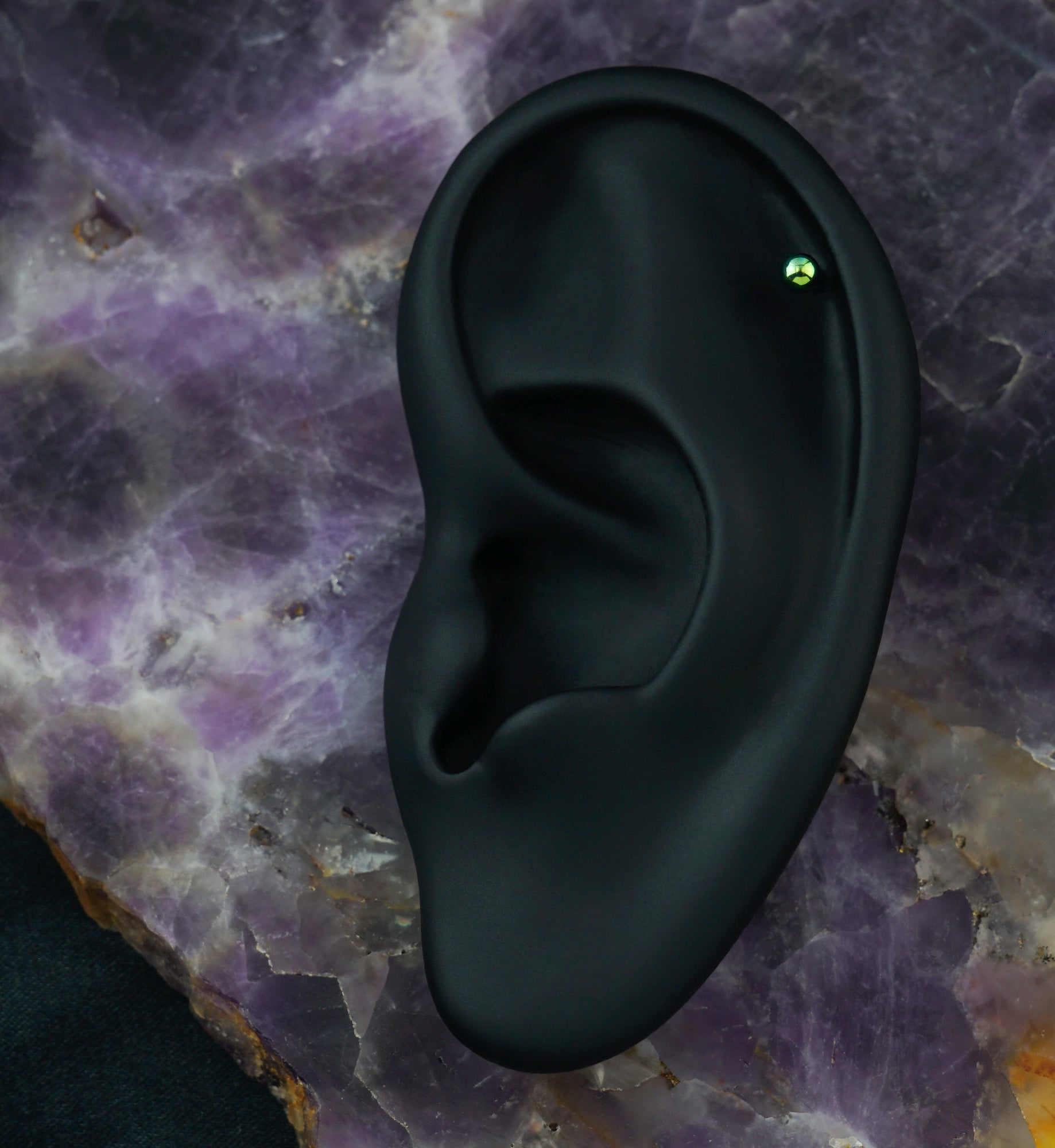 Green PVD Plated Labret Post