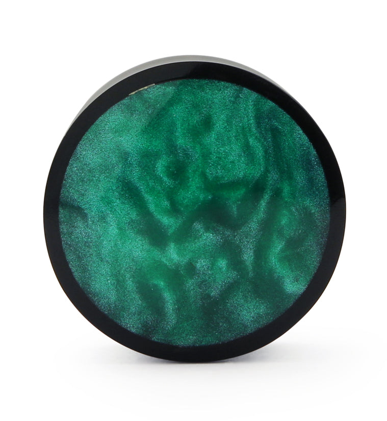 Horn Plugs With Green Resin Inlay