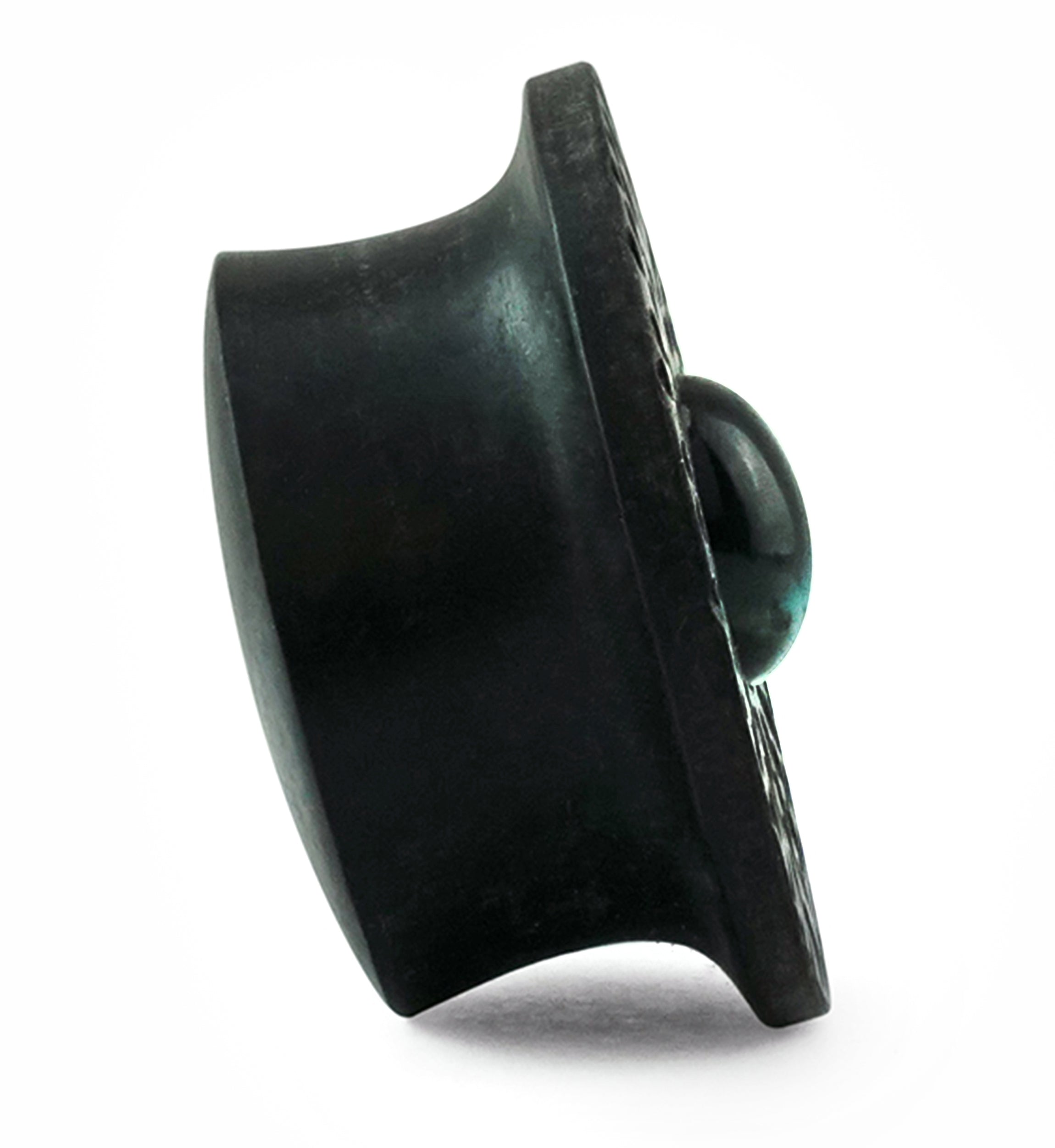 Hammered Green Tiger Eye Stone Areng Wood Mayan Flare Plugs