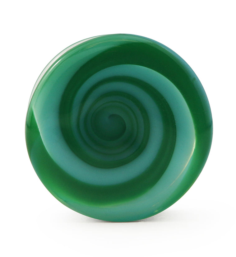 Green Vortex Glass Plugs