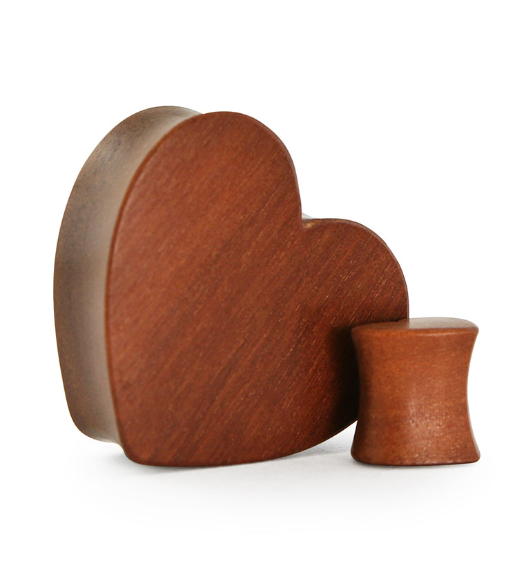Heart Shaped Wooden Plugs