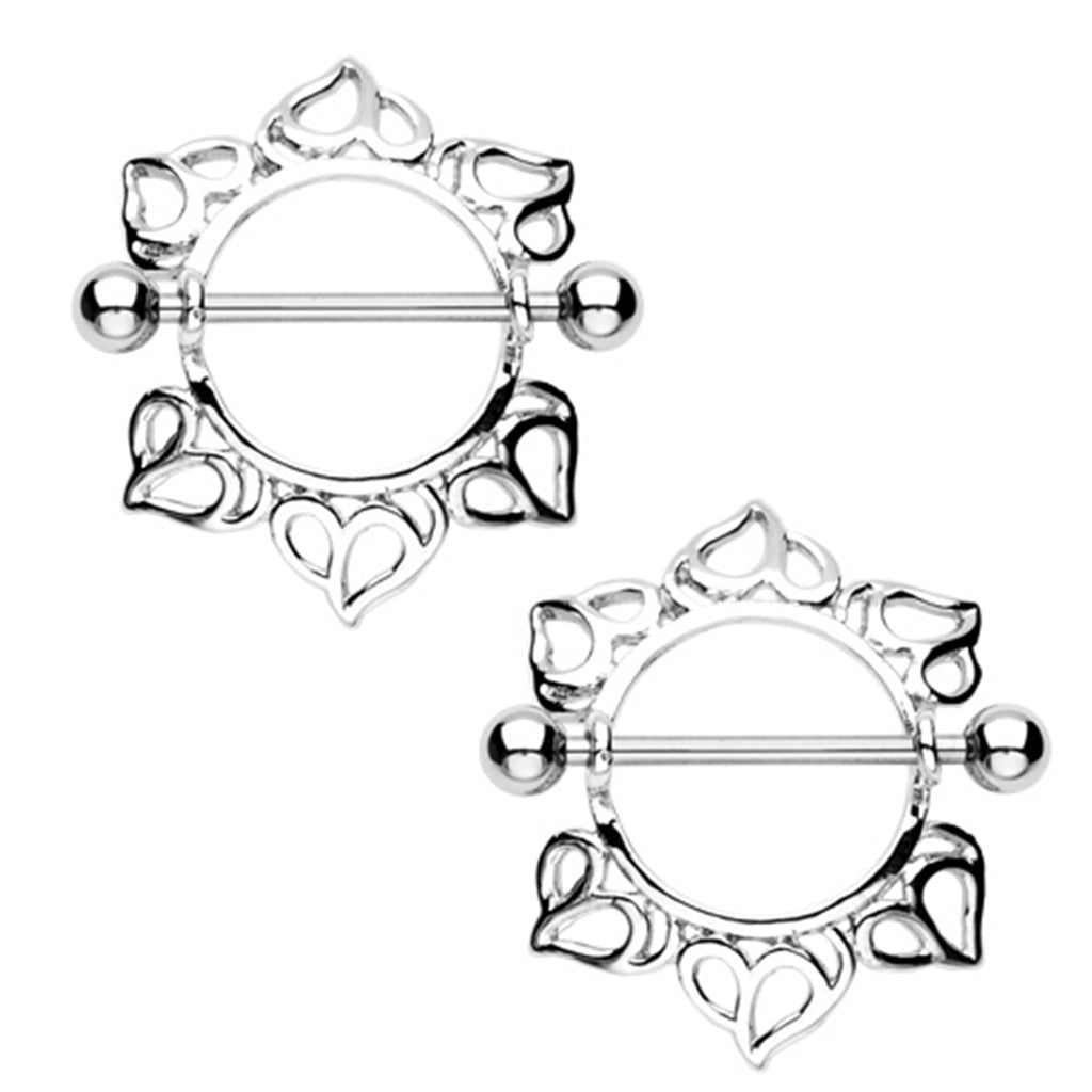 Hearts Nipple Shield Ring