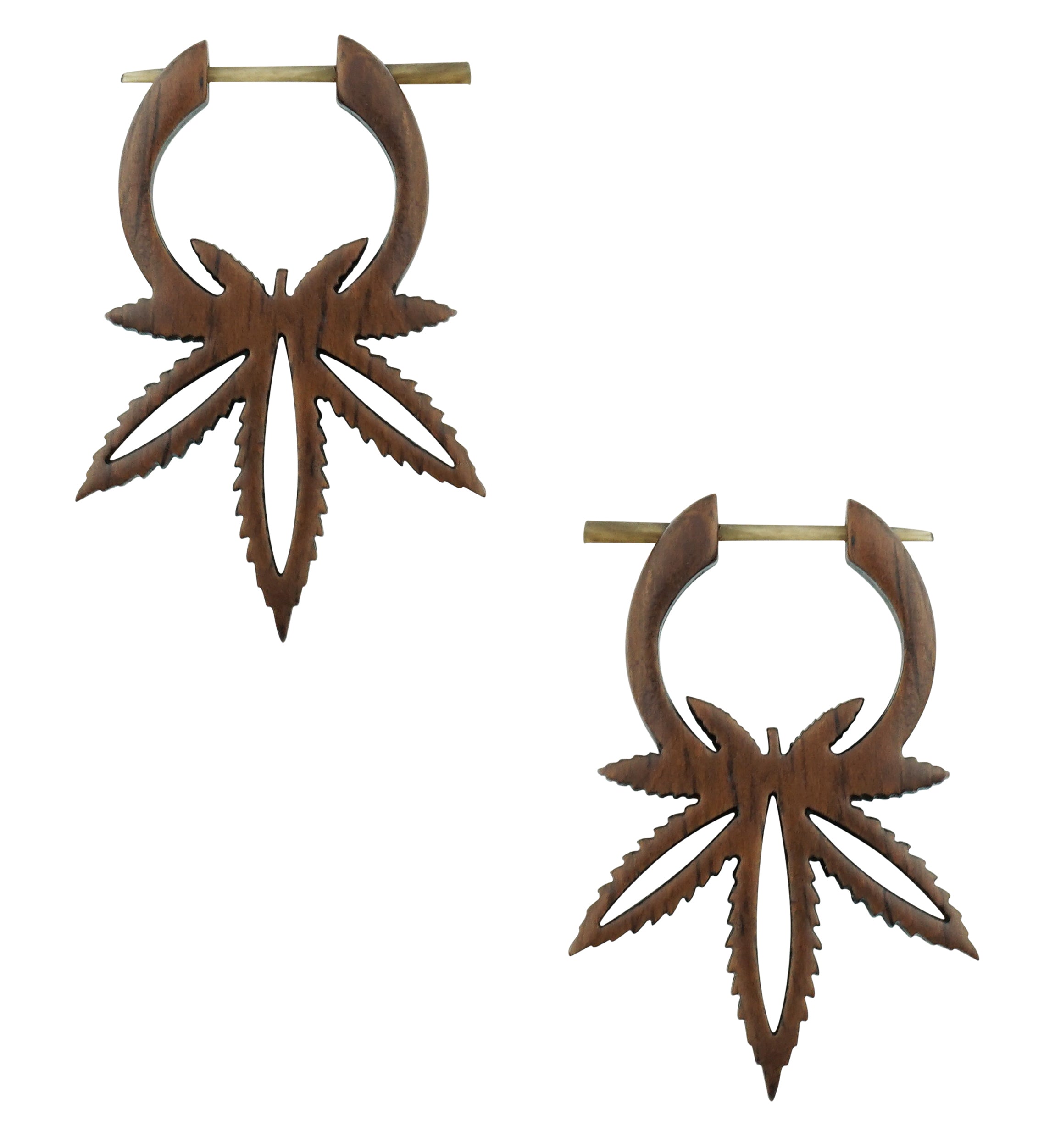 Hemp Hoop Narra Wood Earrings