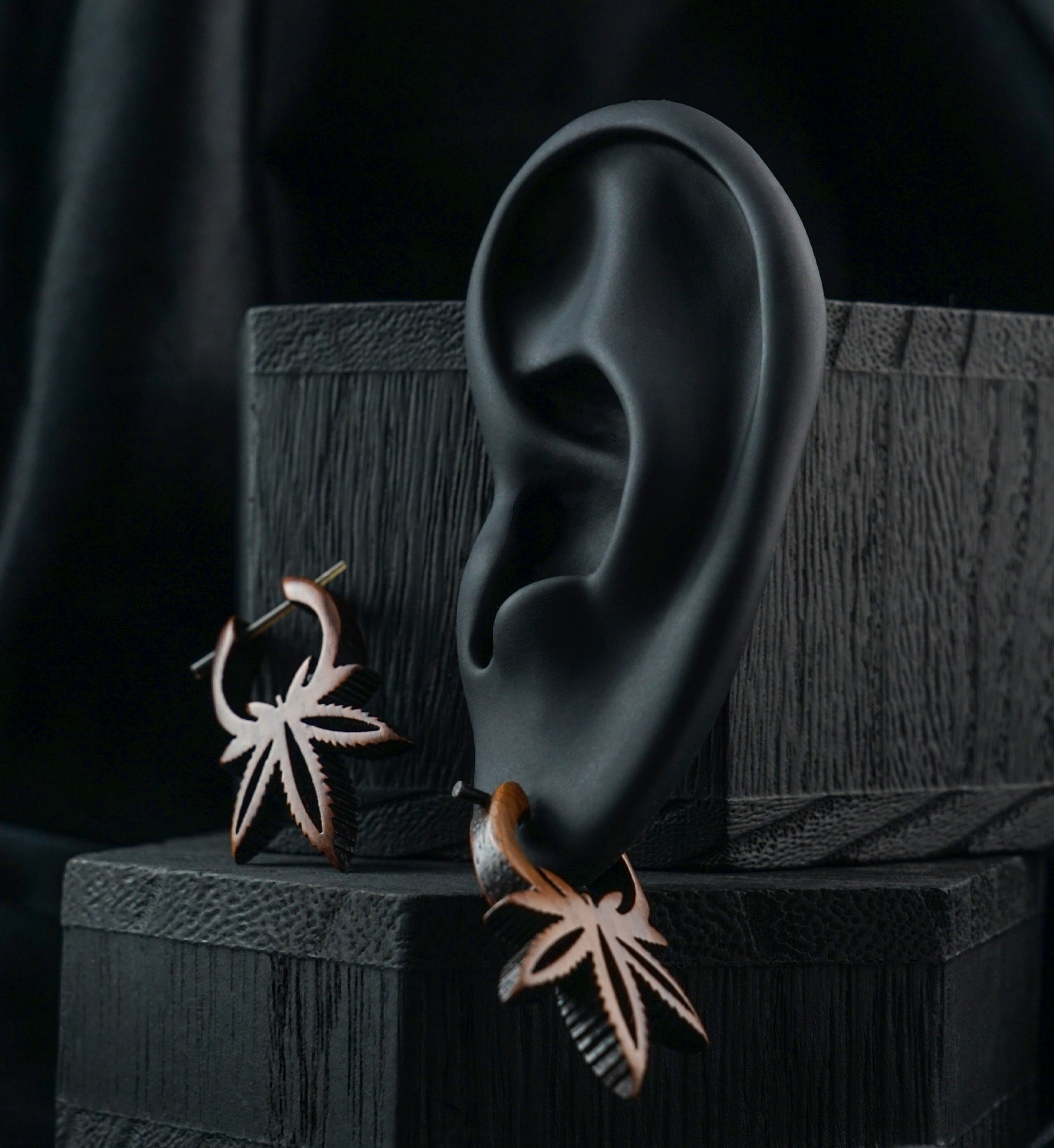 Hemp Hoop Narra Wood Earrings