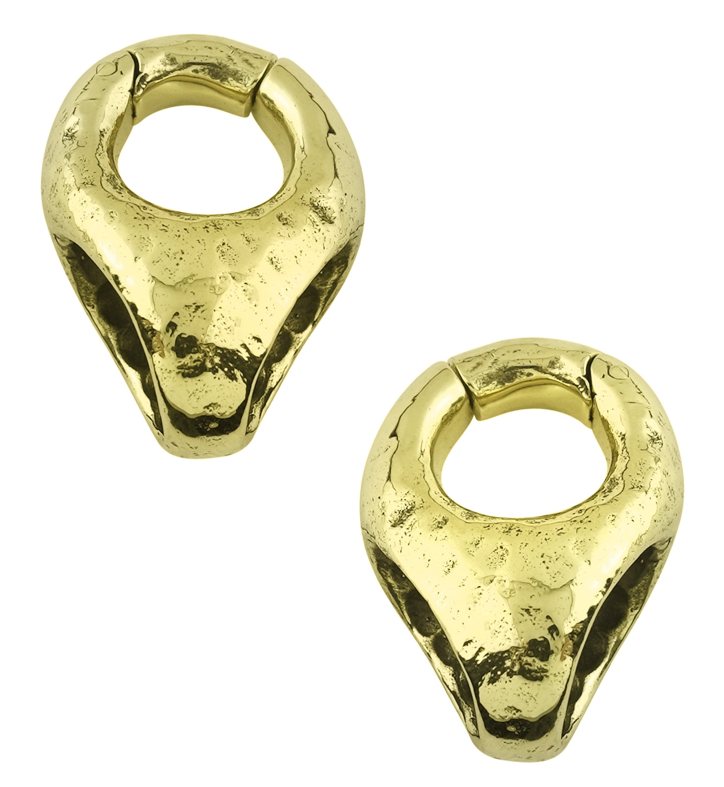 Hollow Point Keyhole Brass Hinged Ear Weights