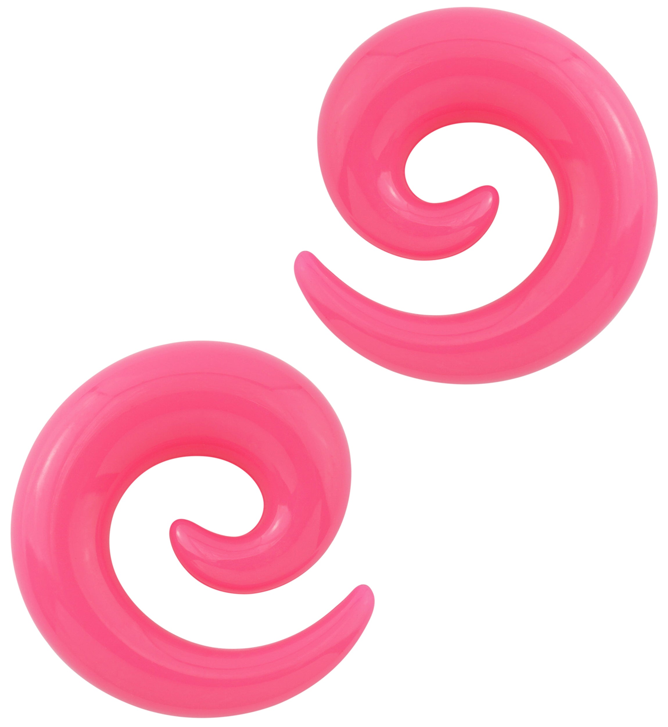 Hot Pink Acrylic Spirals