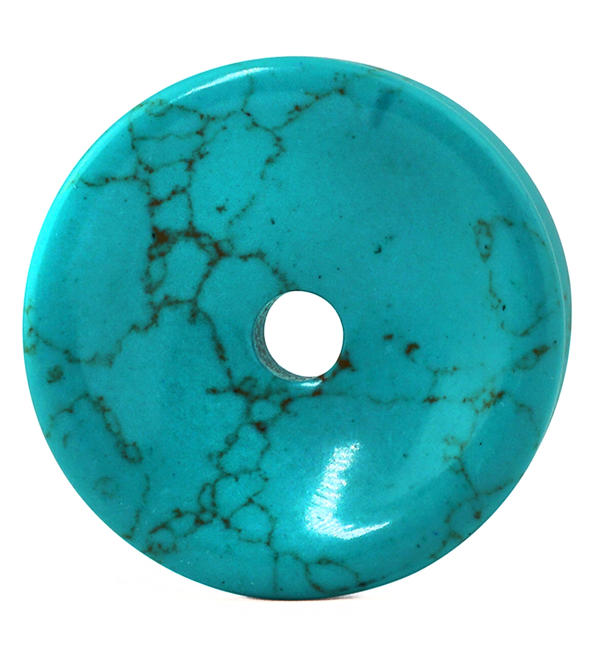 Howlite Turquoise Thick Wall Tunnels