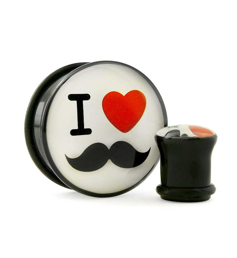 I love Mustache Plugs