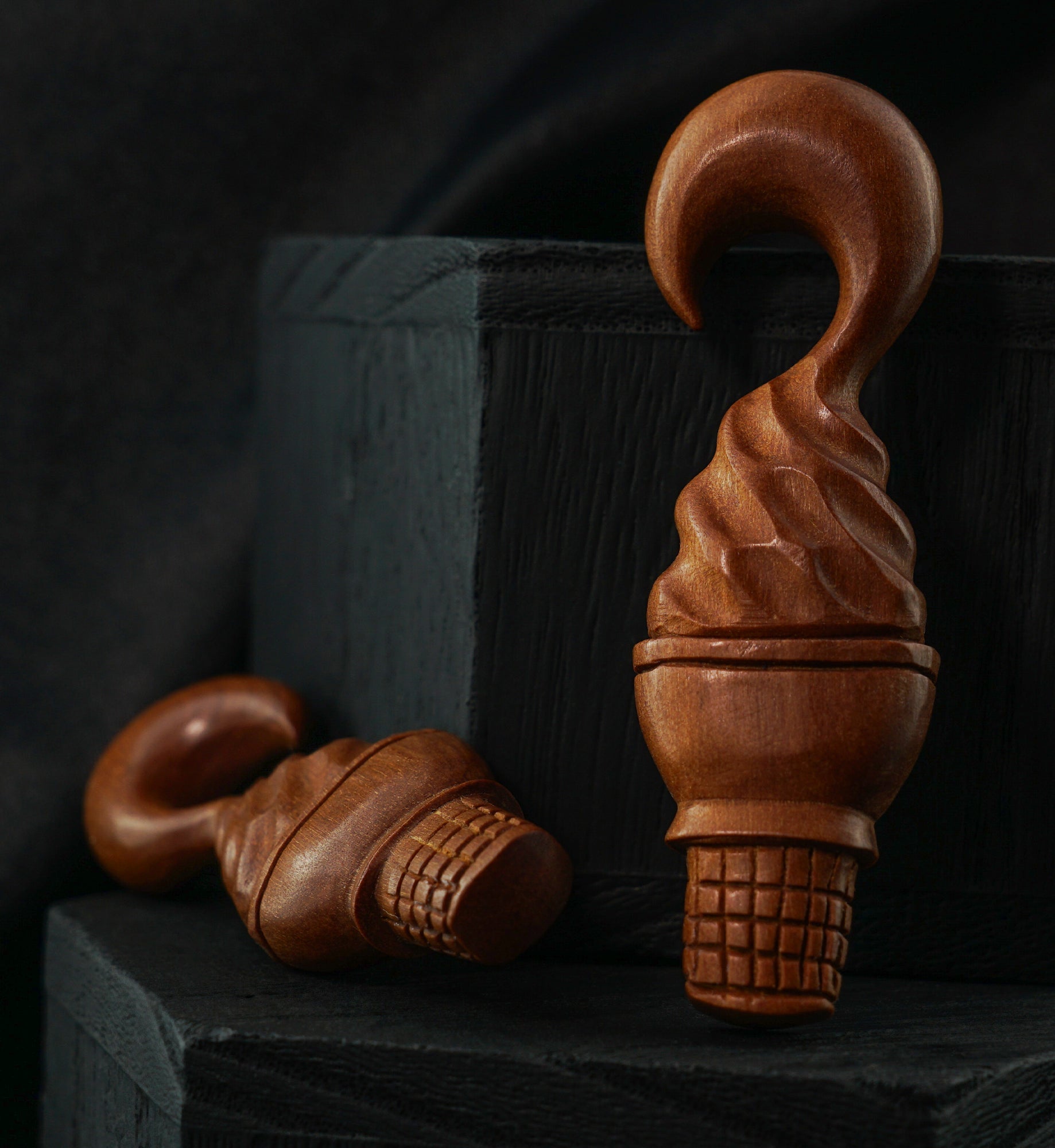 Ice Cream Cone Wooden Spiral Hangers
