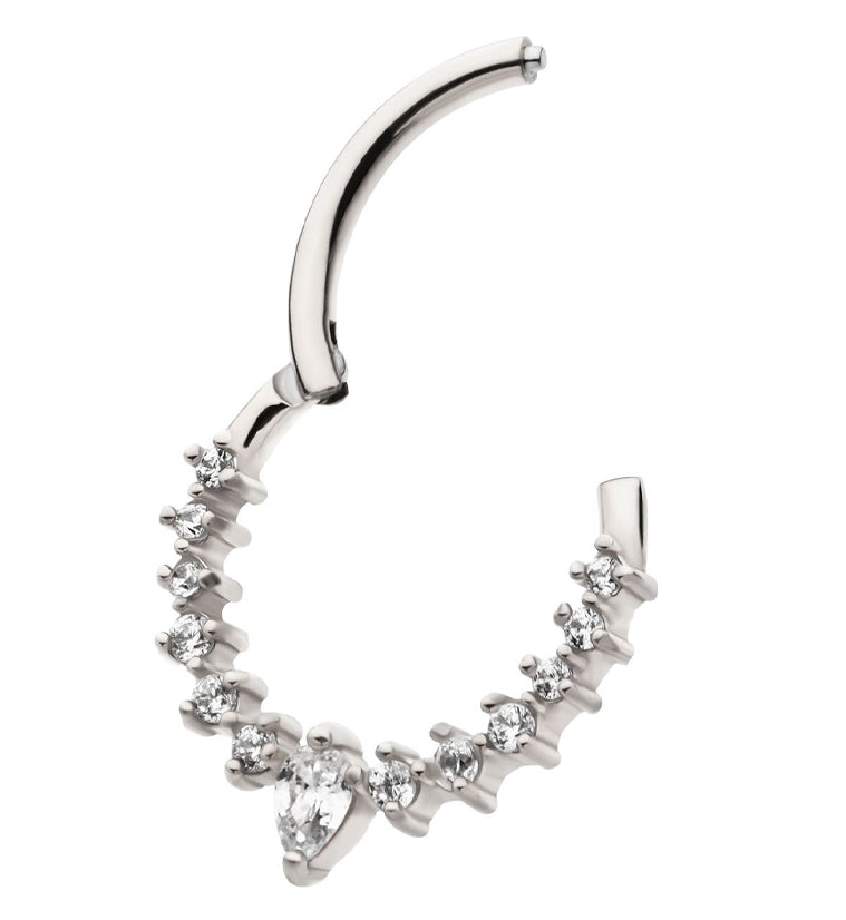 Icicle Stainless Steel Hinged Segment Ring