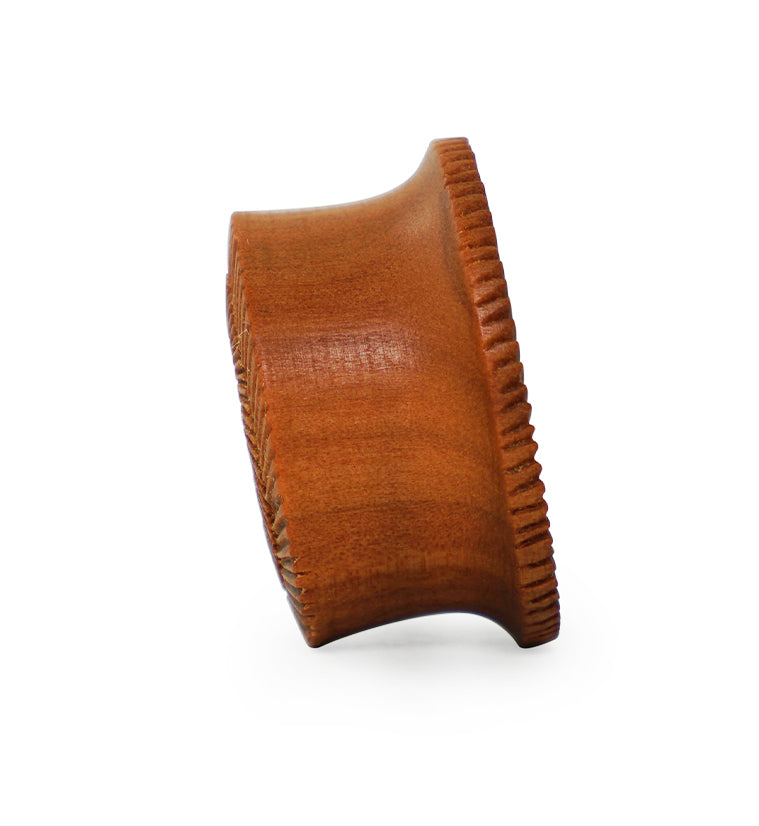 Interlace Saba Wood Mayan Flare Tunnel Plugs