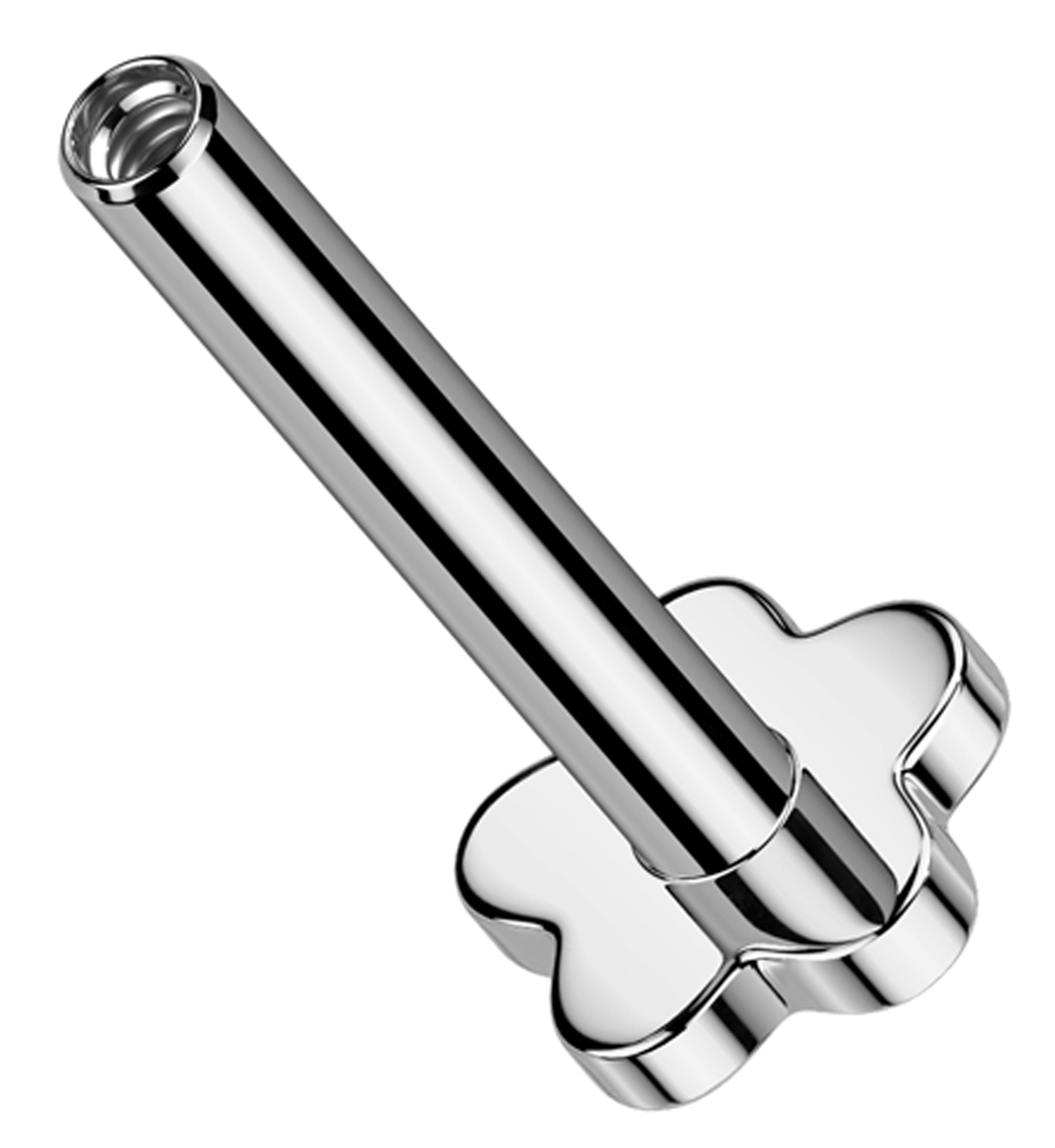 Internally Threaded Titanium Flower Back Labret (Post Only)