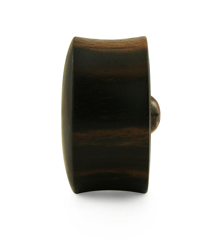 Ecliptic Areng Wood Plugs With Leopard Jasper Stone Inlay