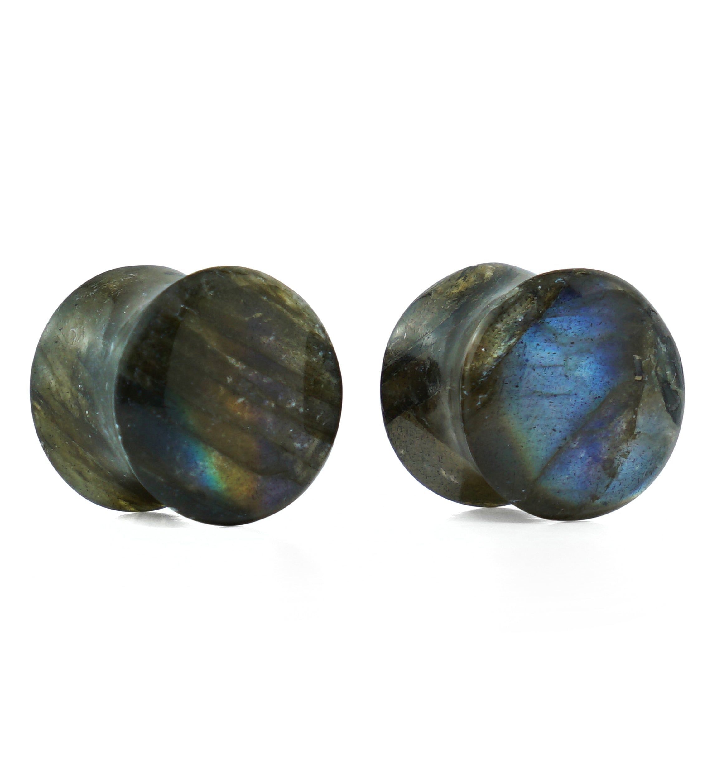 Labradorite Stone Plugs (00G - 10mm) Version 2