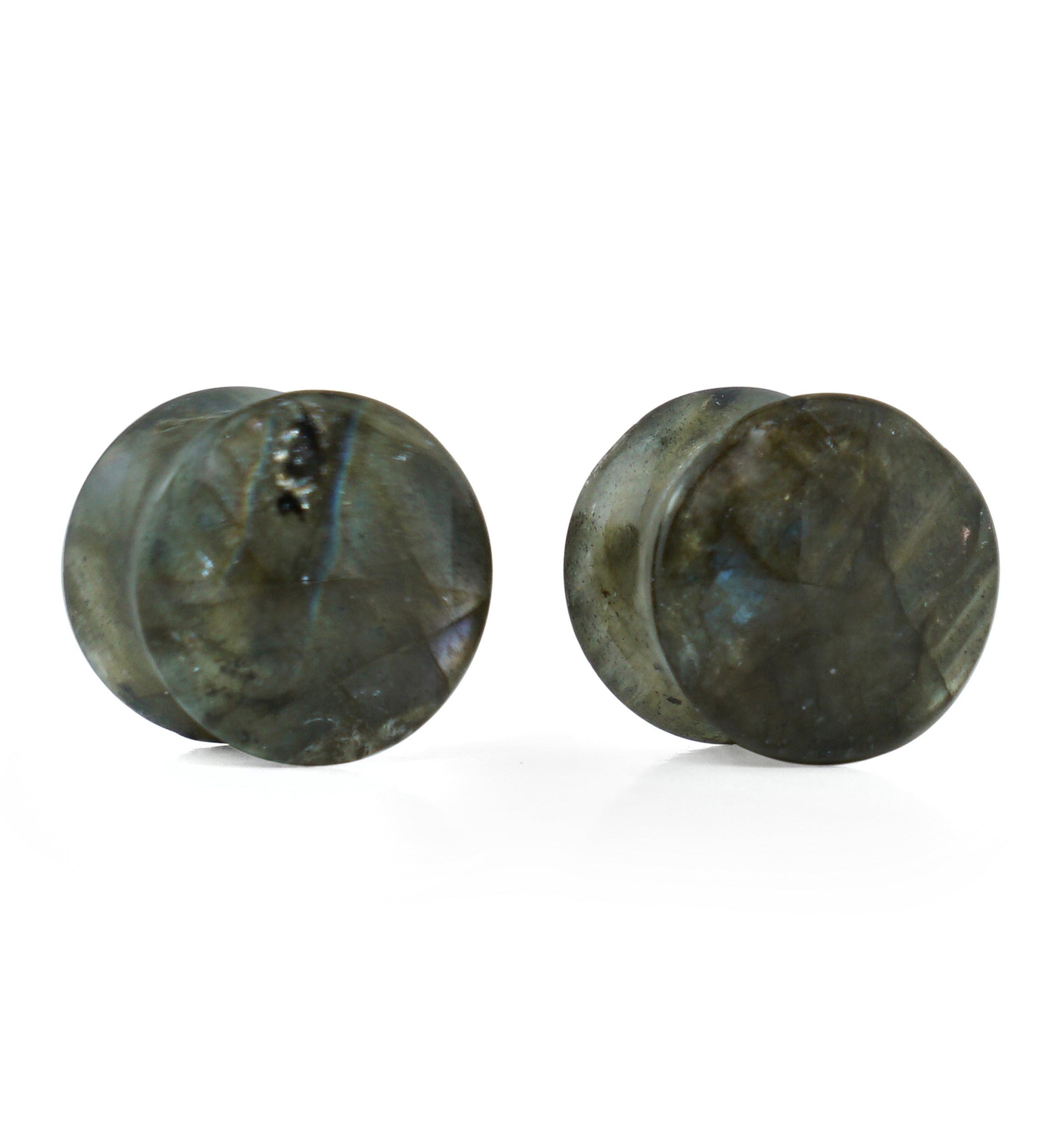 Labradorite Stone Plugs (00G - 10mm) Version 3