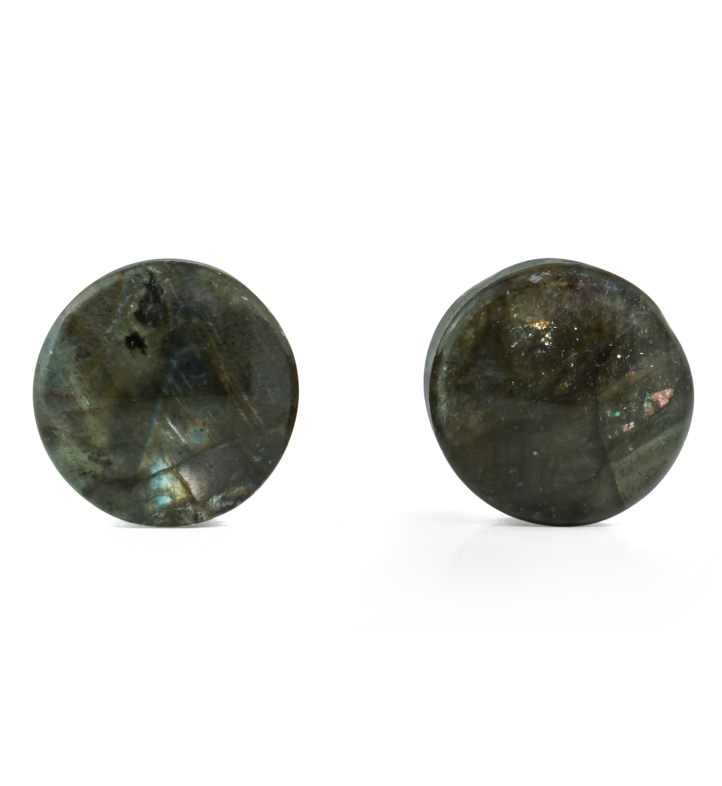 Labradorite Stone Plugs (00G - 10mm) Version 3