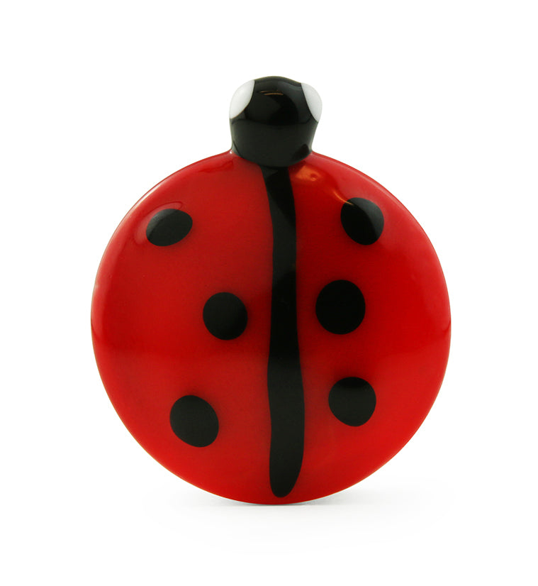 Single Flare Ladybug Glass Plugs