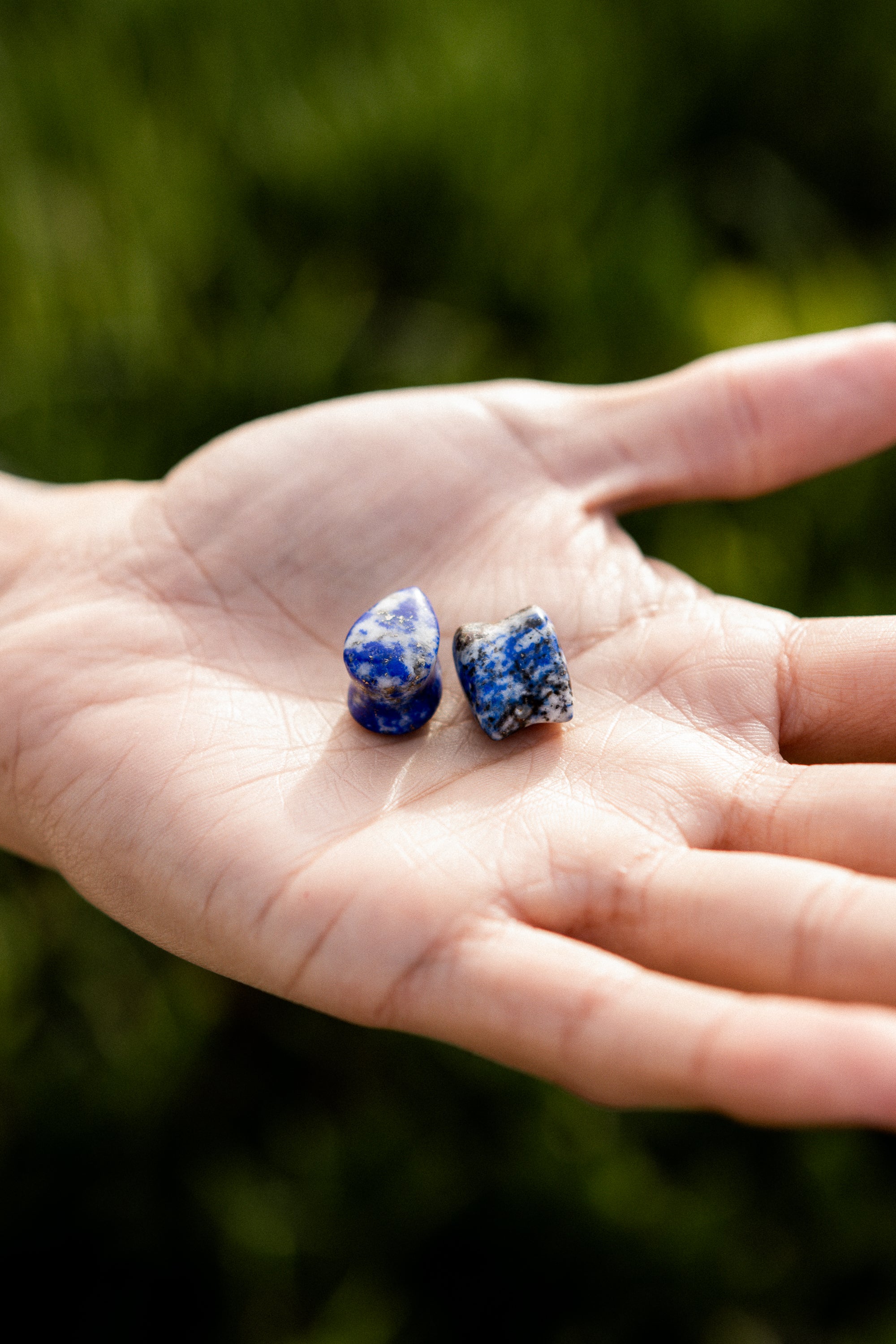 Lapis Lazuli Stone Teardrop Plugs
